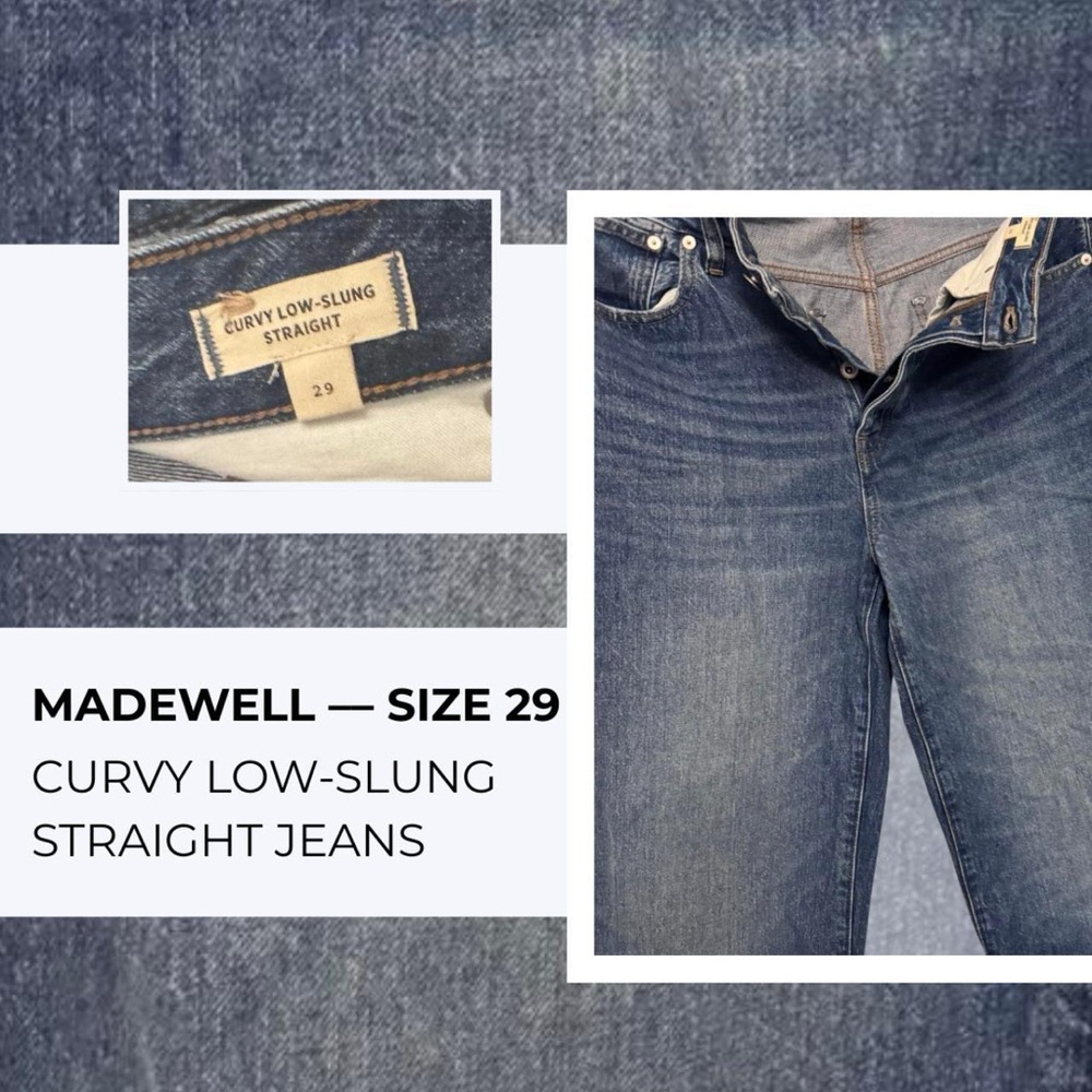 NWOT. Never Worn. Sold Out. Madewell Curvy Low-Slung Straight Jeans